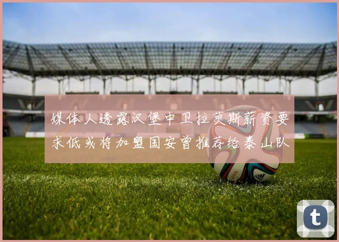 媒体人透露汉堡中卫拉莫斯薪资要求低或将加盟国安曾推荐给泰山队
